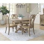 Magnolia Manor 5 Piece Pedestal Table Set