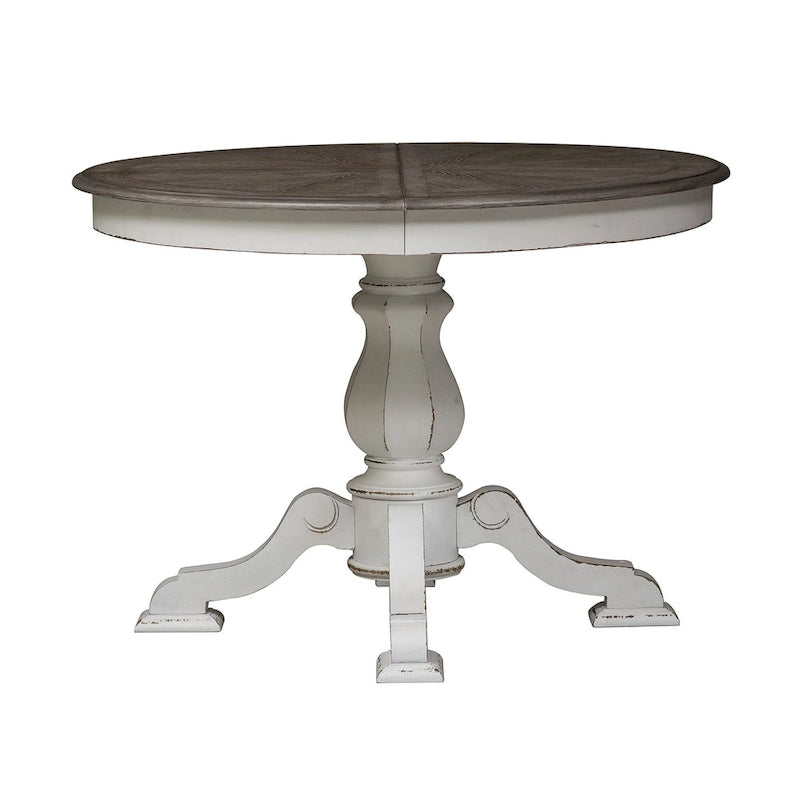 Magnolia Manor 5 Piece Pedestal Table Set