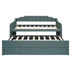 Twin Size Upholstered Daybed with Trundle and Three Drawers