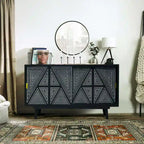 Bidi Mid-Century Modern Solid Wood 2-shelf Buffet by Furniture of America