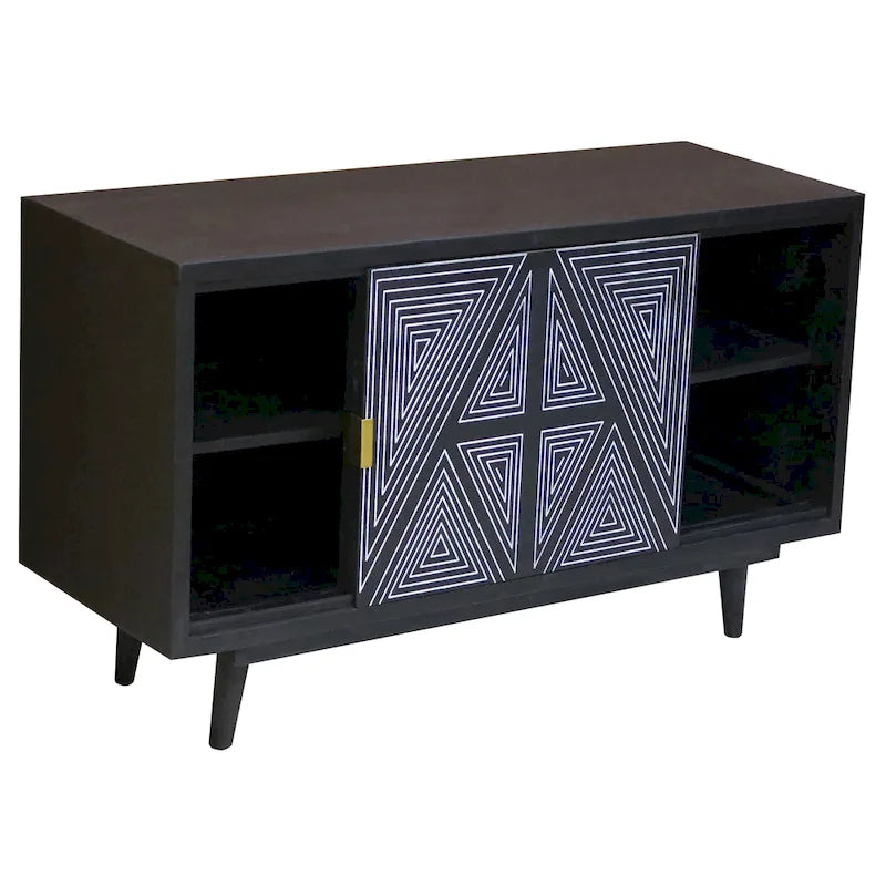 Bidi Mid-Century Modern Solid Wood 2-shelf Buffet by Furniture of America