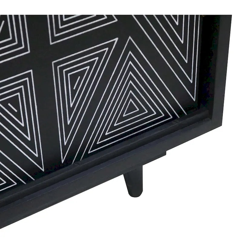 Bidi Mid-Century Modern Solid Wood 2-shelf Buffet by Furniture of America