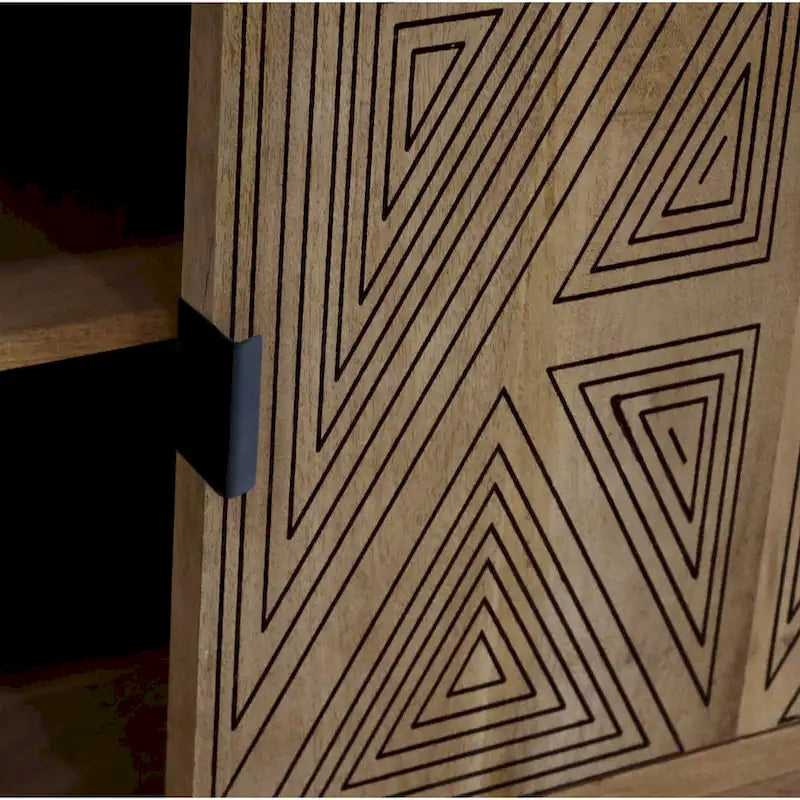 Bidi Mid-Century Modern Solid Wood 2-shelf Buffet by Furniture of America