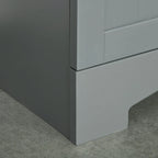 HOMCOM Accent Kitchen Buffet and Hutch Wooden Storage Cupboard with Glass Framed Door, and Microwave Space