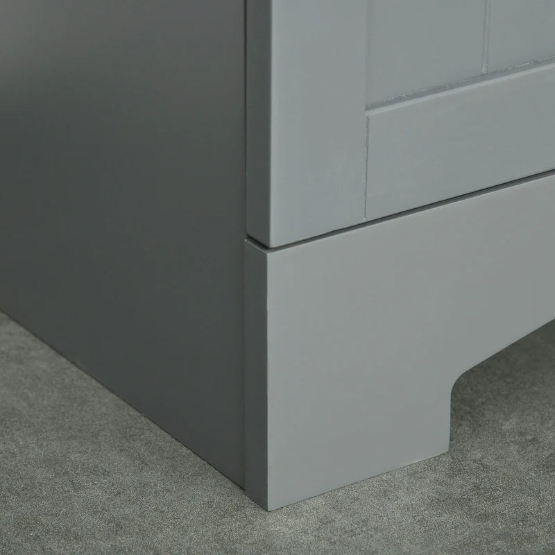 HOMCOM Accent Kitchen Buffet and Hutch Wooden Storage Cupboard with Glass Framed Door, and Microwave Space