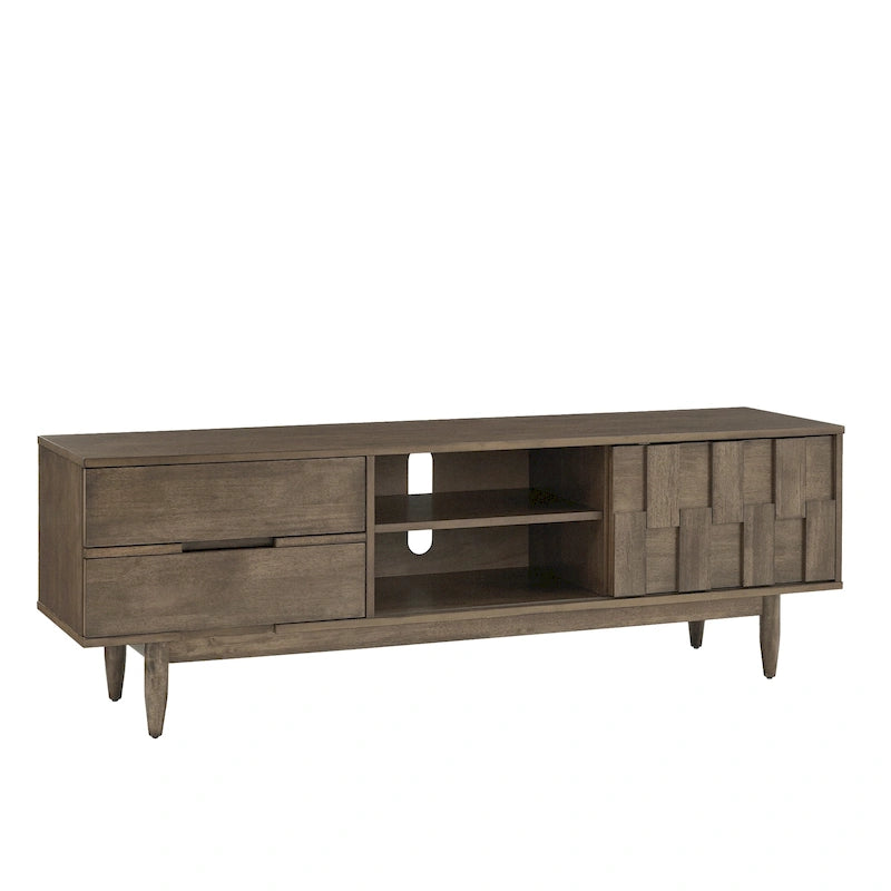 Kieran Mid-Century Wood 2-Drawer TV Stand by iNSPIRE Q Modern