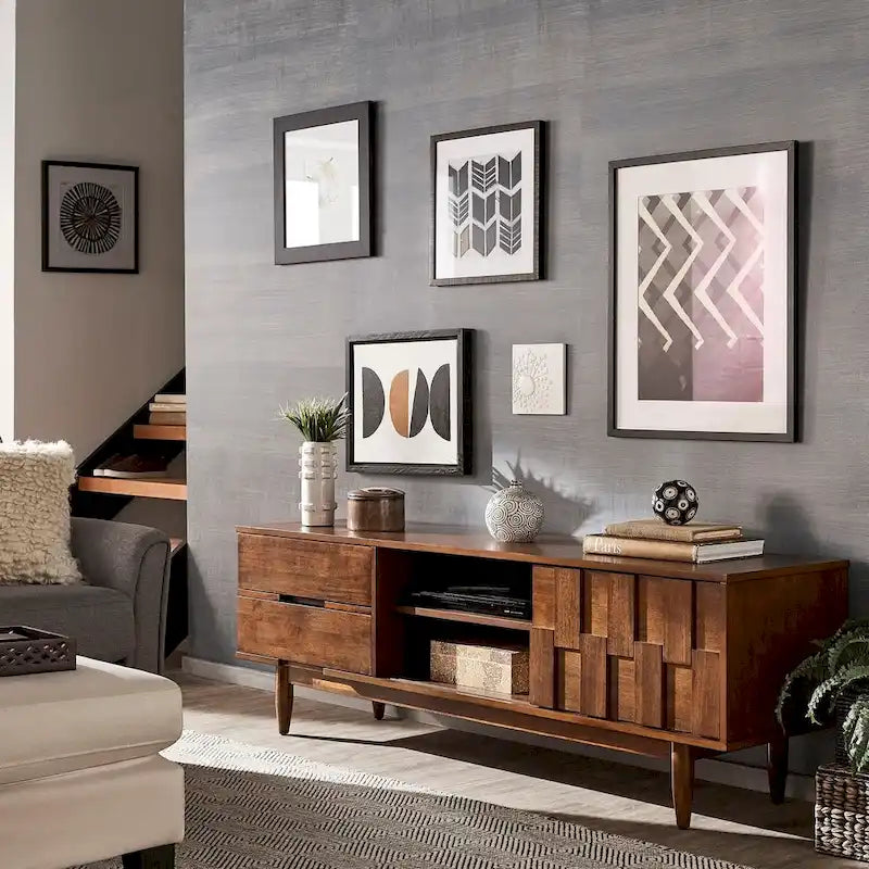 Kieran Mid-Century Wood 2-Drawer TV Stand by iNSPIRE Q Modern