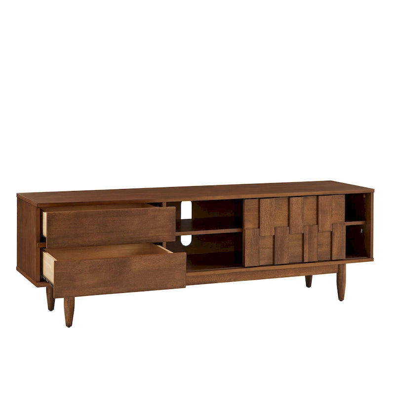 Kieran Mid-Century Wood 2-Drawer TV Stand by iNSPIRE Q Modern