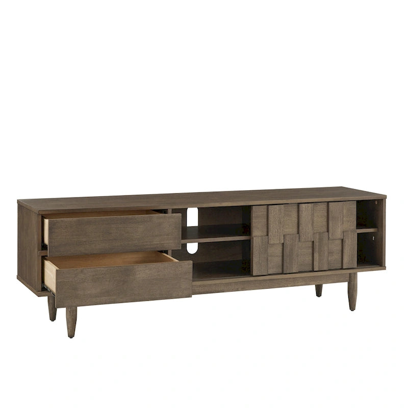 Kieran Mid-Century Wood 2-Drawer TV Stand by iNSPIRE Q Modern