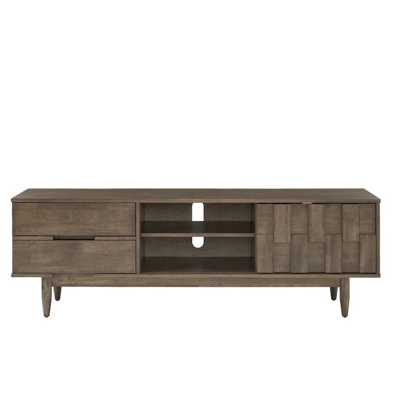 Kieran Mid-Century Wood 2-Drawer TV Stand by iNSPIRE Q Modern