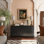 Clihome High Gloss 4-Door Storage Accent Buffets Sideboards