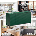 Clihome High Gloss 4-Door Storage Accent Buffets Sideboards