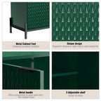 Clihome High Gloss 4-Door Storage Accent Buffets Sideboards