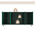 Clihome High Gloss 4-Door Storage Accent Buffets Sideboards