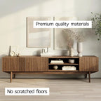 Living Skog Kelly TV Stand Console Fits TV's up to 65 in. with Wood Legs in Mid Century Modern Scandinavian Design