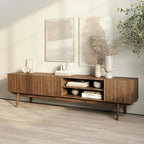Living Skog Kelly TV Stand Console Fits TV's up to 65 in. with Wood Legs in Mid Century Modern Scandinavian Design