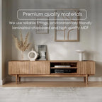 Living Skog Kelly TV Stand Console Fits TV's up to 65 in. with Wood Legs in Mid Century Modern Scandinavian Design