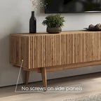 Living Skog Kelly TV Stand Console Fits TV's up to 65 in. with Wood Legs in Mid Century Modern Scandinavian Design