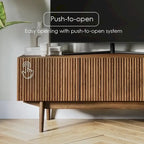 Living Skog Kelly TV Stand Console Fits TV's up to 65 in. with Wood Legs in Mid Century Modern Scandinavian Design