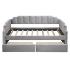Upholstered Twin Daybed with Storage Drawers