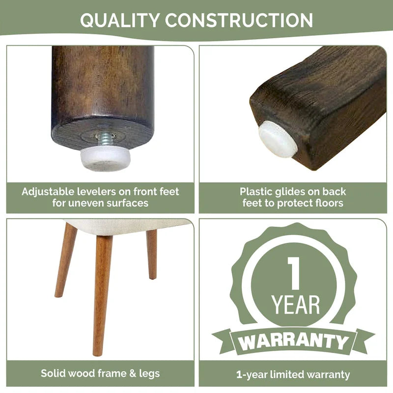 INK+IVY Nola Upholstered Dining Side Chairs with Cutout Back design (Set of 2)