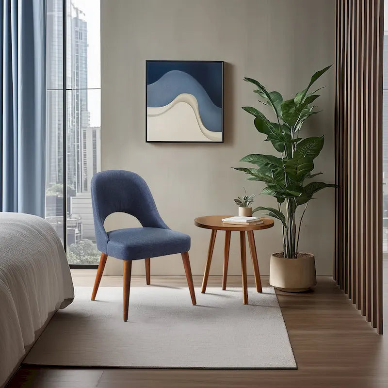 INK+IVY Nola Upholstered Dining Side Chairs with Cutout Back design (Set of 2)