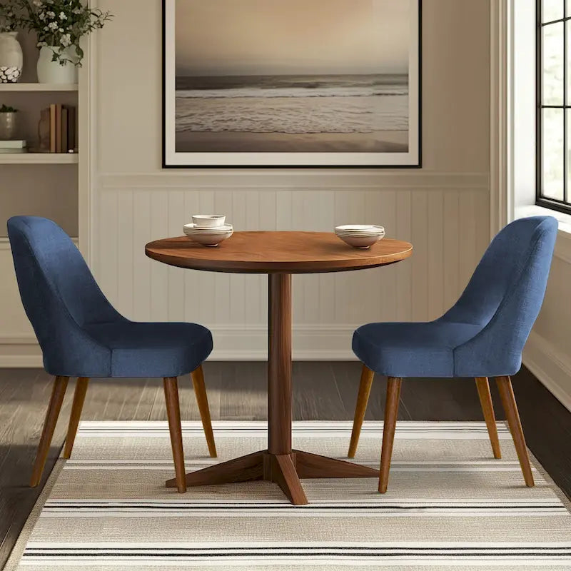 INK+IVY Nola Upholstered Dining Side Chairs with Cutout Back design (Set of 2)