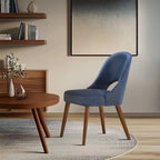 INK+IVY Nola Upholstered Dining Side Chairs with Cutout Back design (Set of 2)