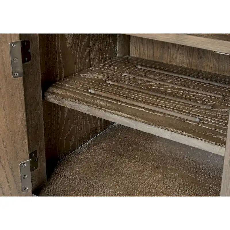 Origins by Alpine Newport Wood TV Console in Planked Oak