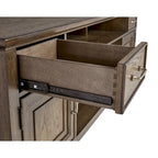 Origins by Alpine Newport Wood TV Console in Planked Oak