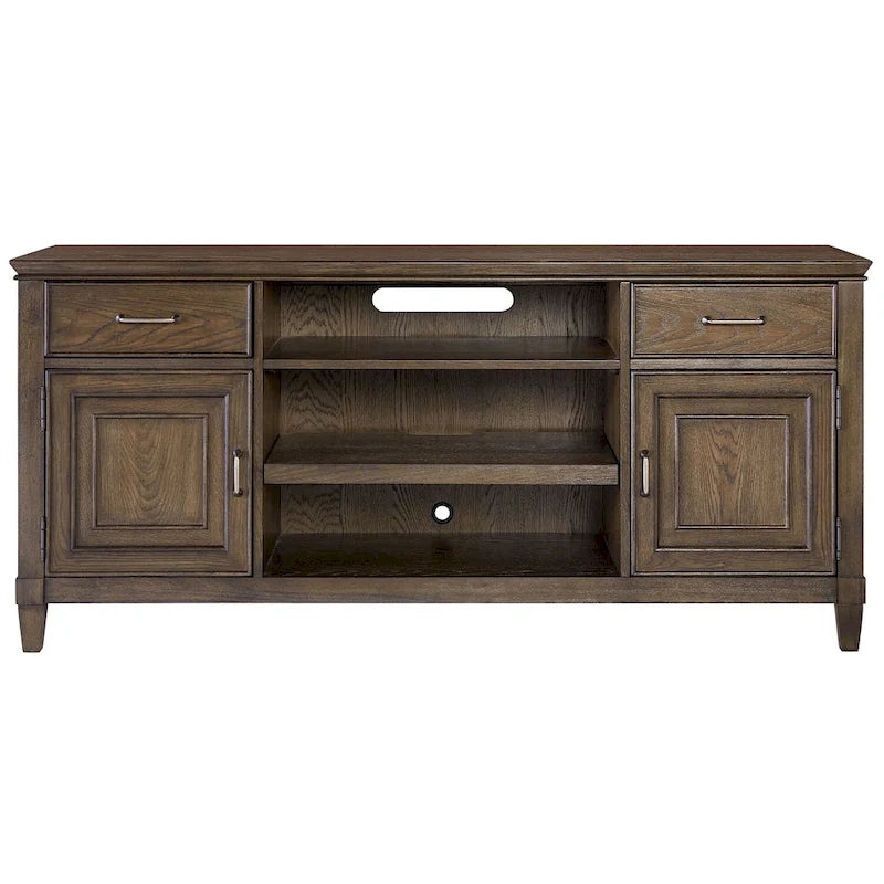 Origins by Alpine Newport Wood TV Console in Planked Oak