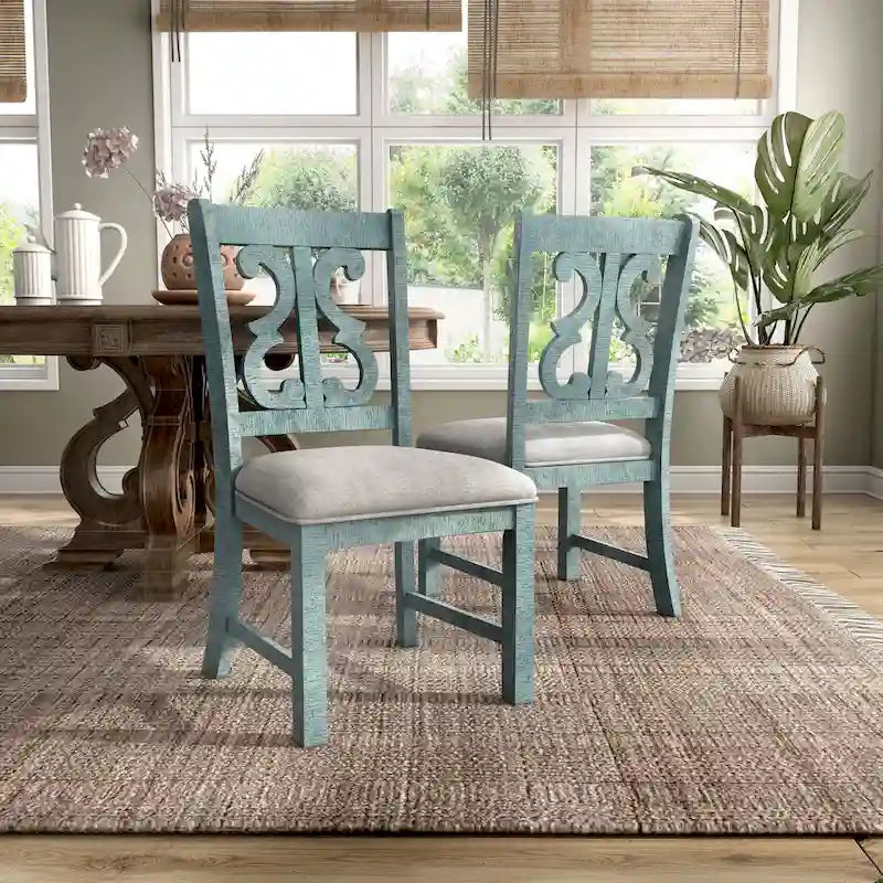 Sylmer Farmhouse Wood Dining Chairs (Set of 2) by Furniture of America