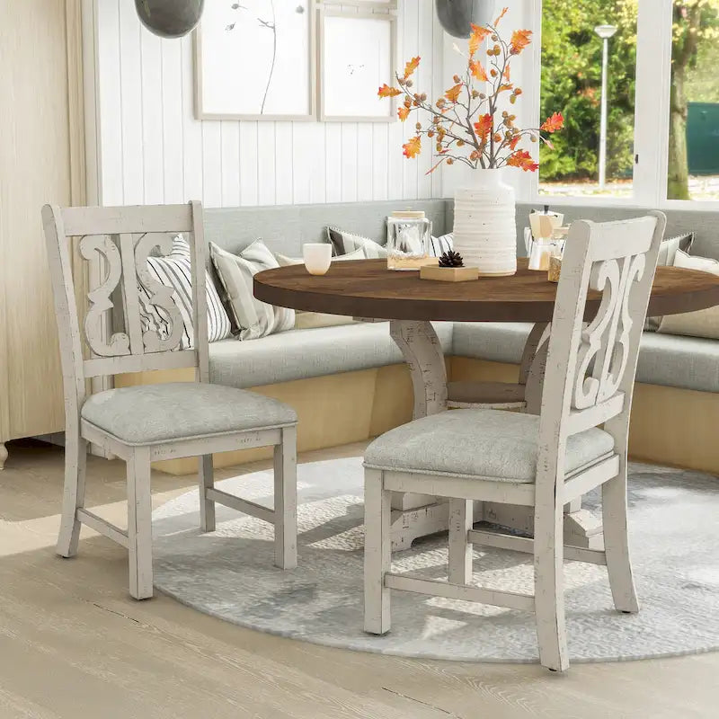 Sylmer Farmhouse Wood Dining Chairs (Set of 2) by Furniture of America