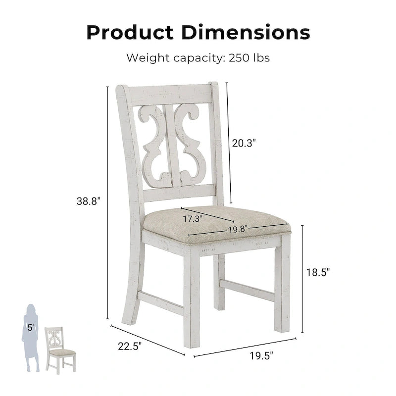 Sylmer Farmhouse Wood Dining Chairs (Set of 2) by Furniture of America