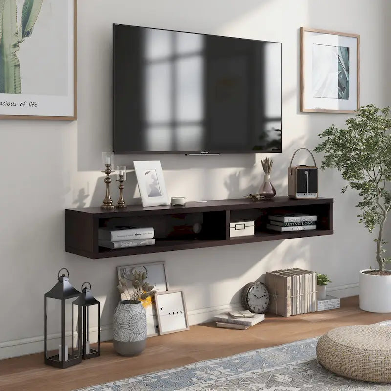 Rydstorp Modern 60-inch 2-Shelf Wall-mounted TV Console by Carson Carrington