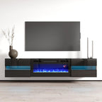 Metro EF Wall Mounted Electric Fireplace 72 TV Stand