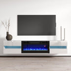 Metro EF Wall Mounted Electric Fireplace 72 TV Stand