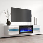 Metro EF Wall Mounted Electric Fireplace 72 TV Stand