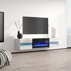 Metro EF Wall Mounted Electric Fireplace 72 TV Stand