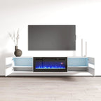 Metro EF Wall Mounted Electric Fireplace 72 TV Stand