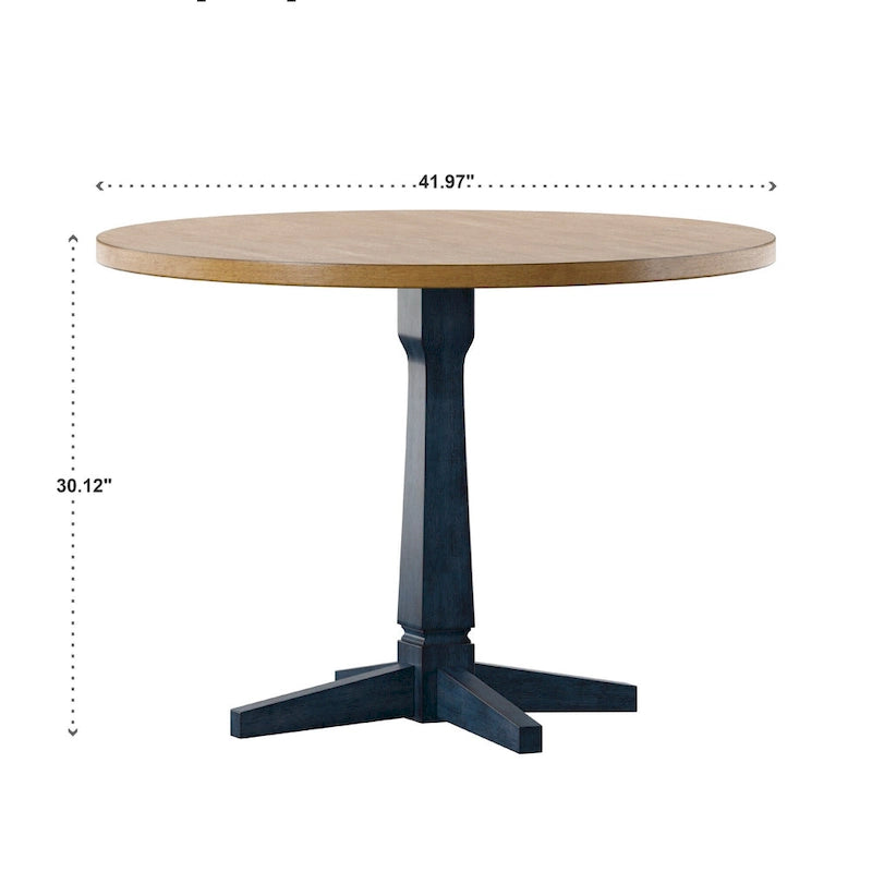 Eleanor Round Two-Tone Dining Table by iNSPIRE Q Classic