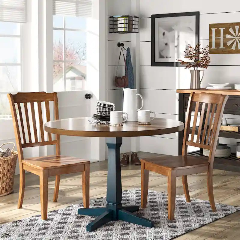 Eleanor Round Two-Tone Dining Table by iNSPIRE Q Classic