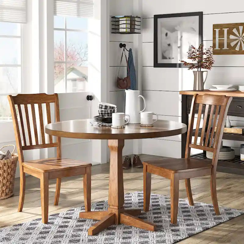 Eleanor Round Two-Tone Dining Table by iNSPIRE Q Classic