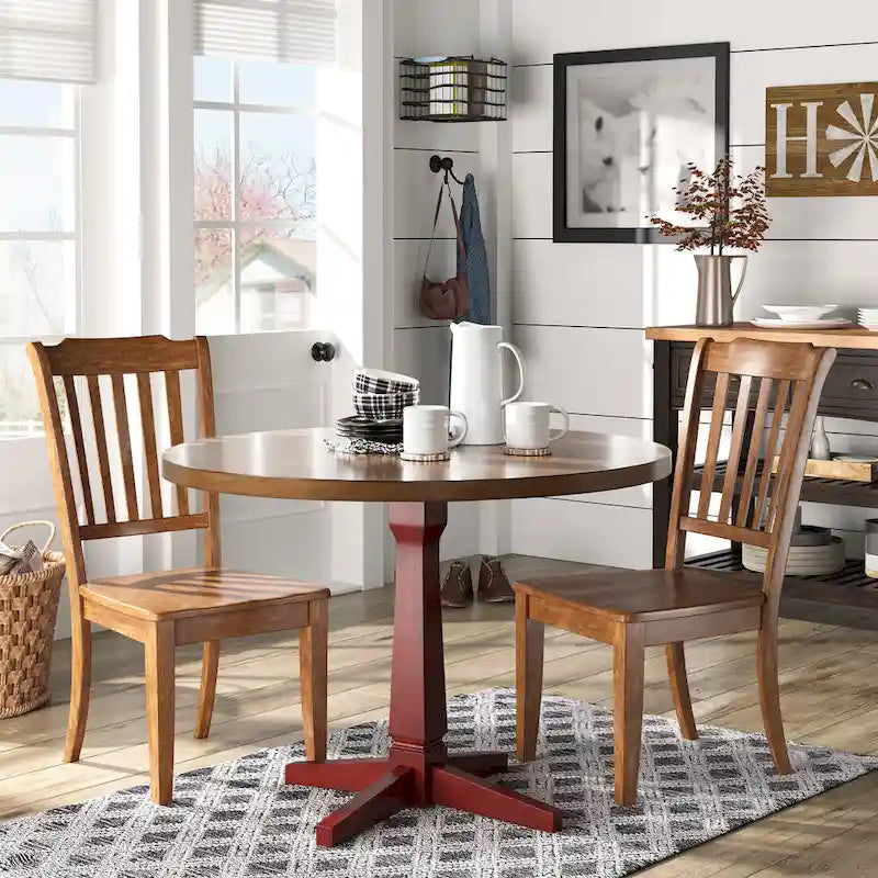 Eleanor Round Two-Tone Dining Table by iNSPIRE Q Classic