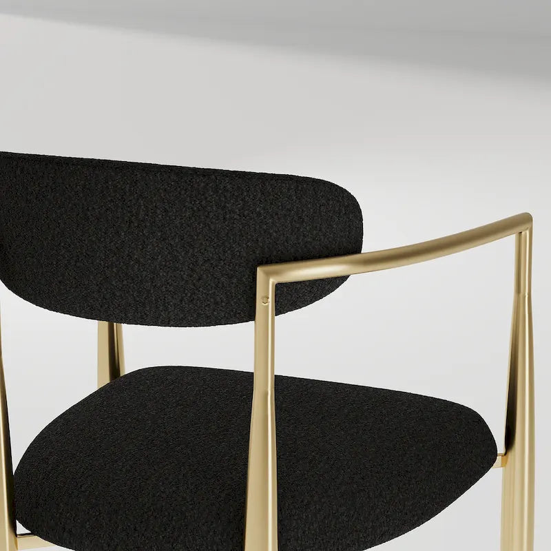 7 - Piece Extendable Sintered Stone Dining Table Dining Set With 6 Fabric Chairs