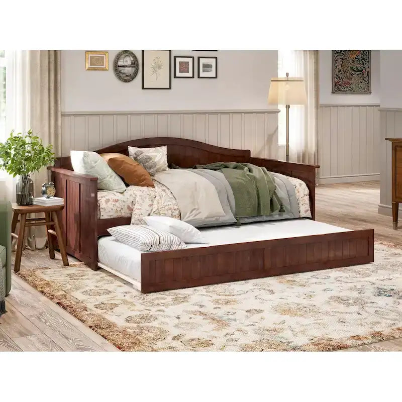Nantucket Twin Wood Daybed with Twin Size Trundle