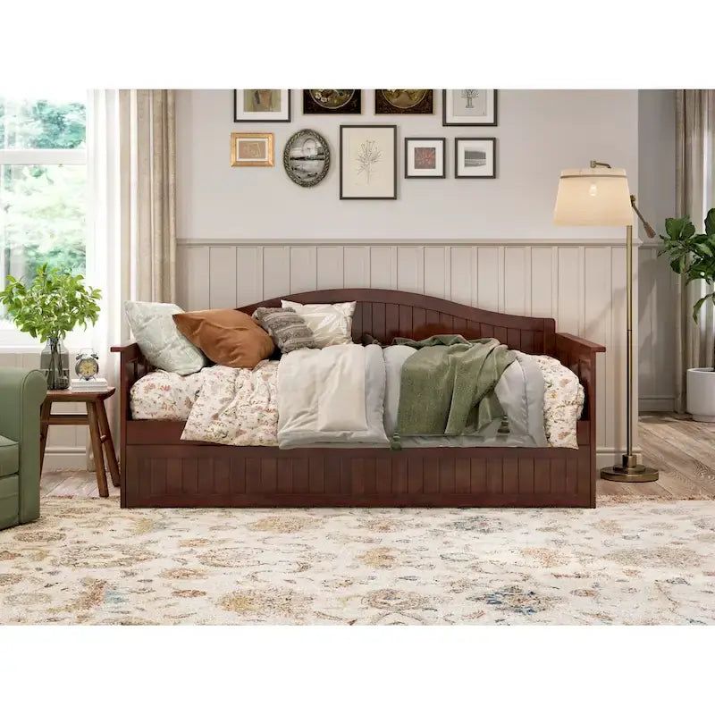 Nantucket Twin Wood Daybed with Twin Size Trundle