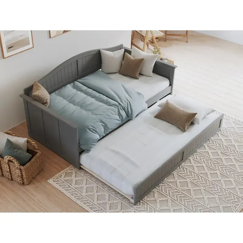 Nantucket Twin Wood Daybed with Twin Size Trundle