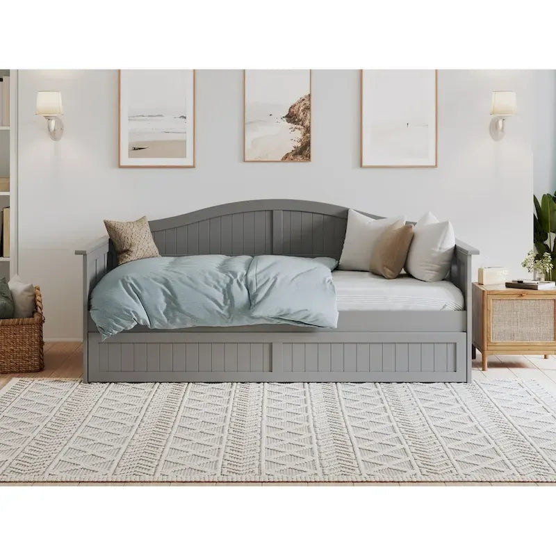 Nantucket Twin Wood Daybed with Twin Size Trundle