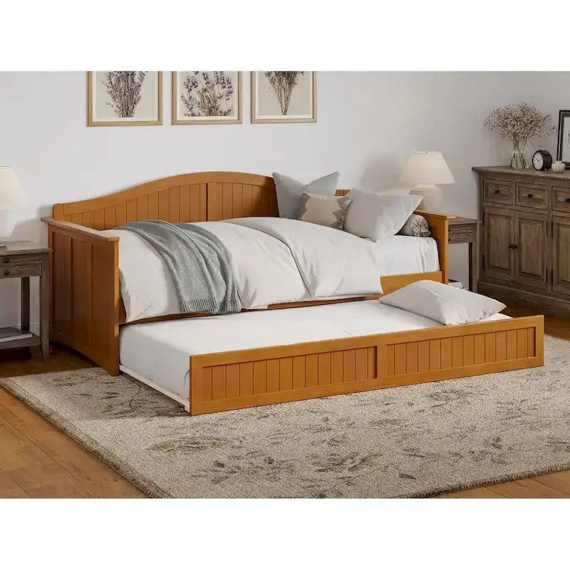 Nantucket Twin Wood Daybed with Twin Size Trundle